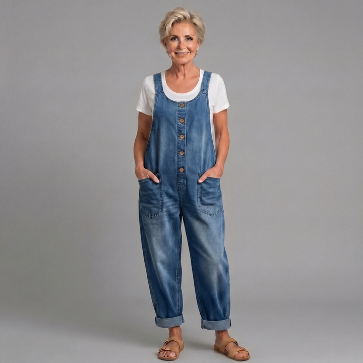 Winifred Wijde Jumpsuit met Knoopdetails