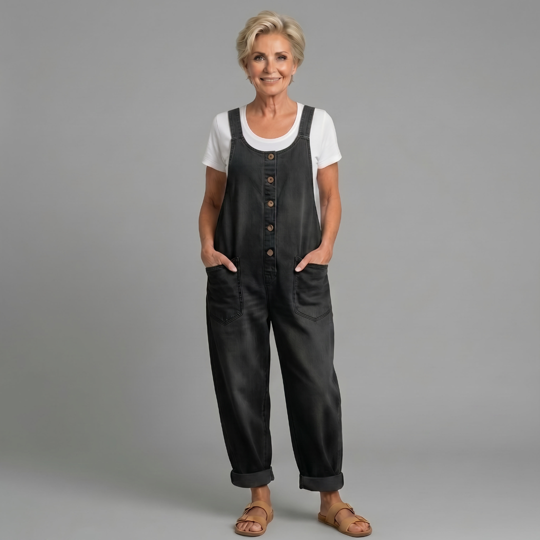 Winifred Wijde Jumpsuit met Knoopdetails
