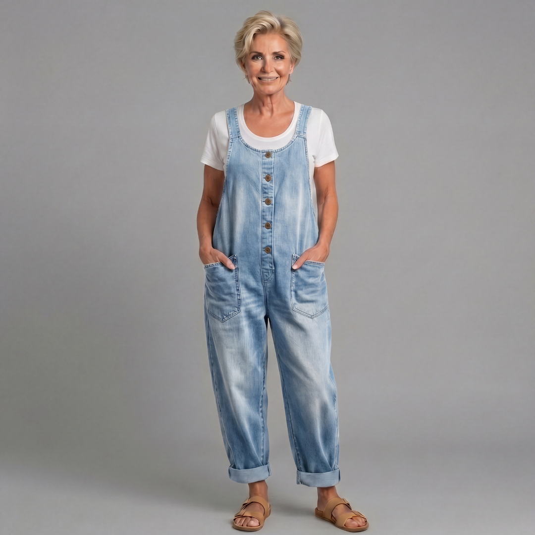 Winifred Wijde Jumpsuit met Knoopdetails