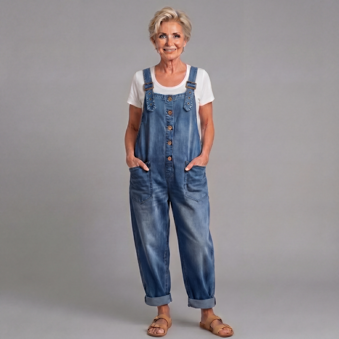Winifred Wijde Jumpsuit met Knoopdetails