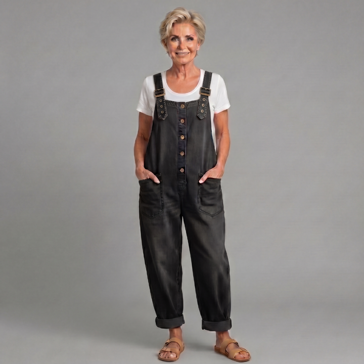 Winifred Wijde Jumpsuit met Knoopdetails