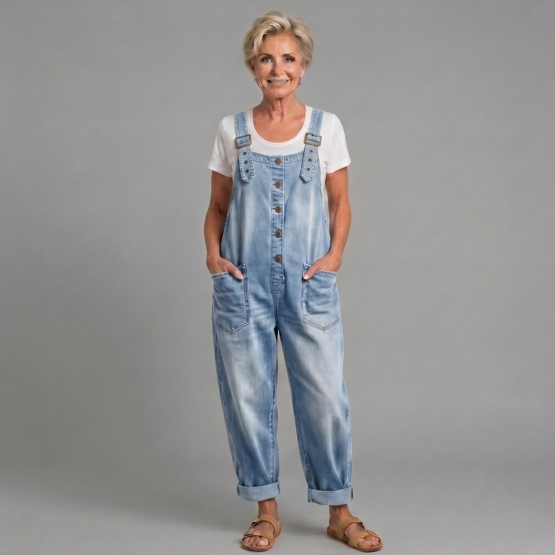 Winifred Wijde Jumpsuit met Knoopdetails