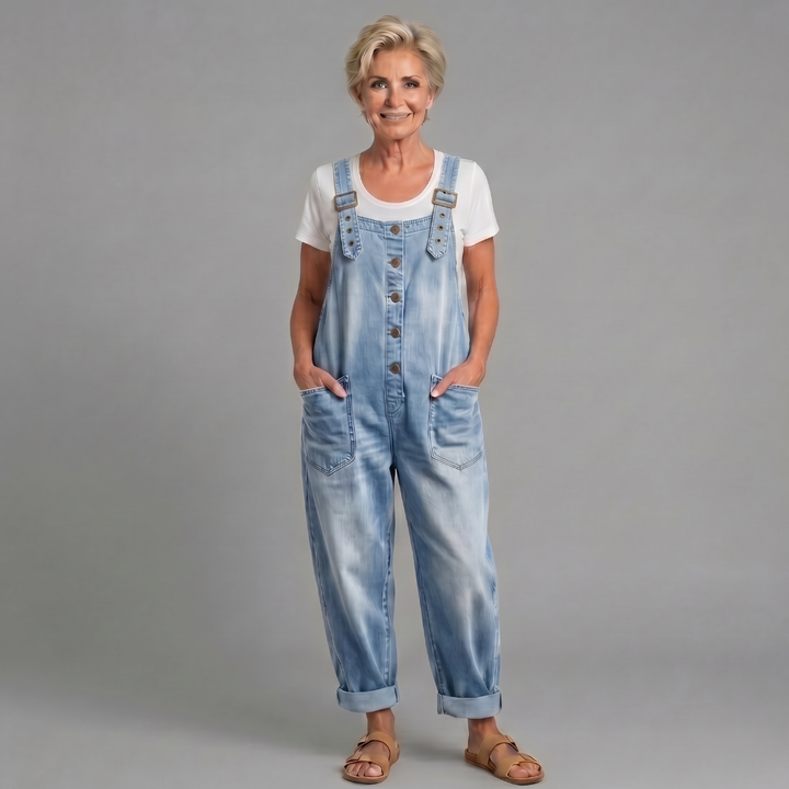 Winifred Wijde Jumpsuit met Knoopdetails