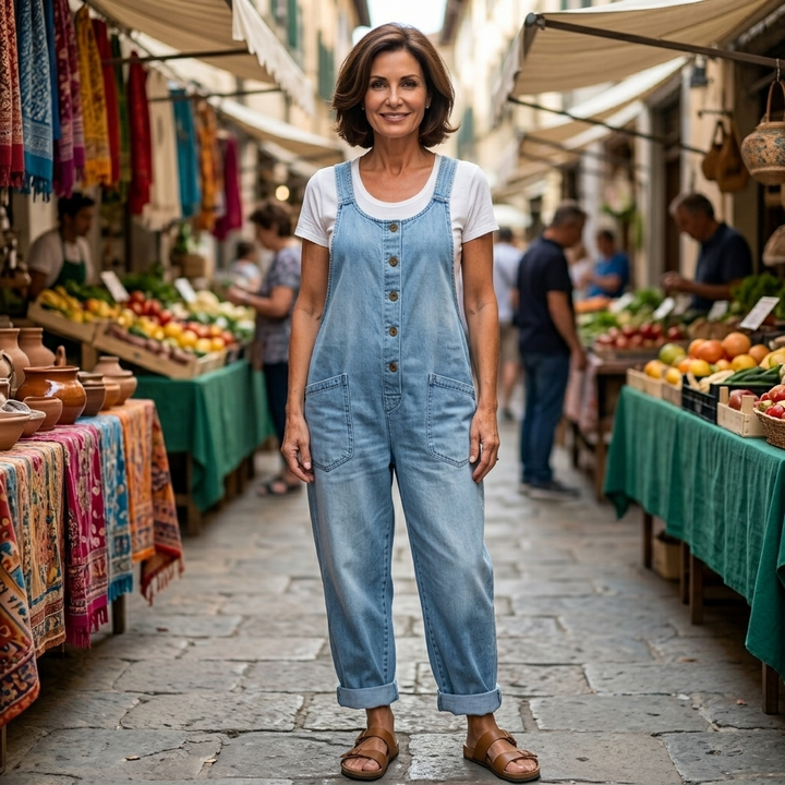 Winifred Wijde Jumpsuit met Knoopdetails