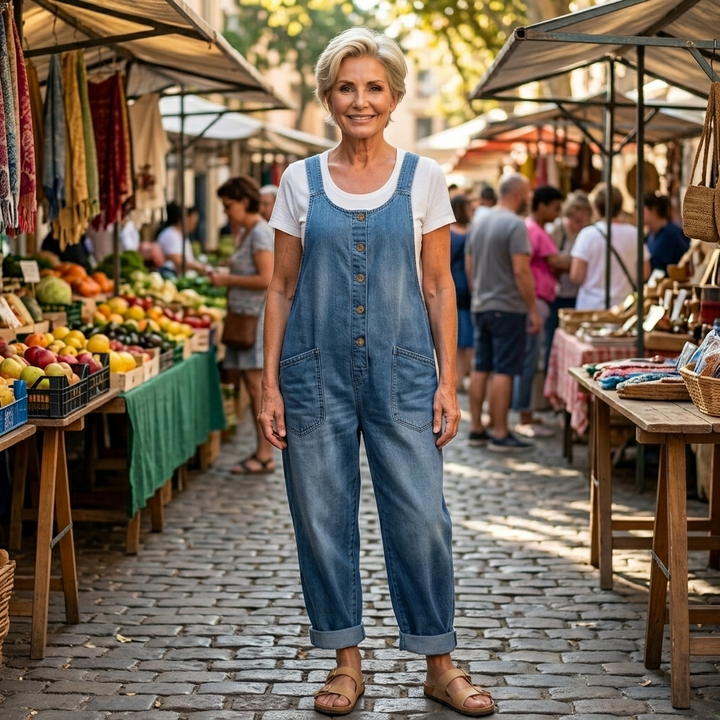 Winifred Wijde Jumpsuit met Knoopdetails