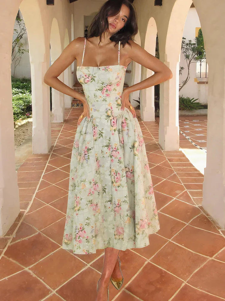 Hazel Stijlvolle Midi Jurk met Bloemenprint