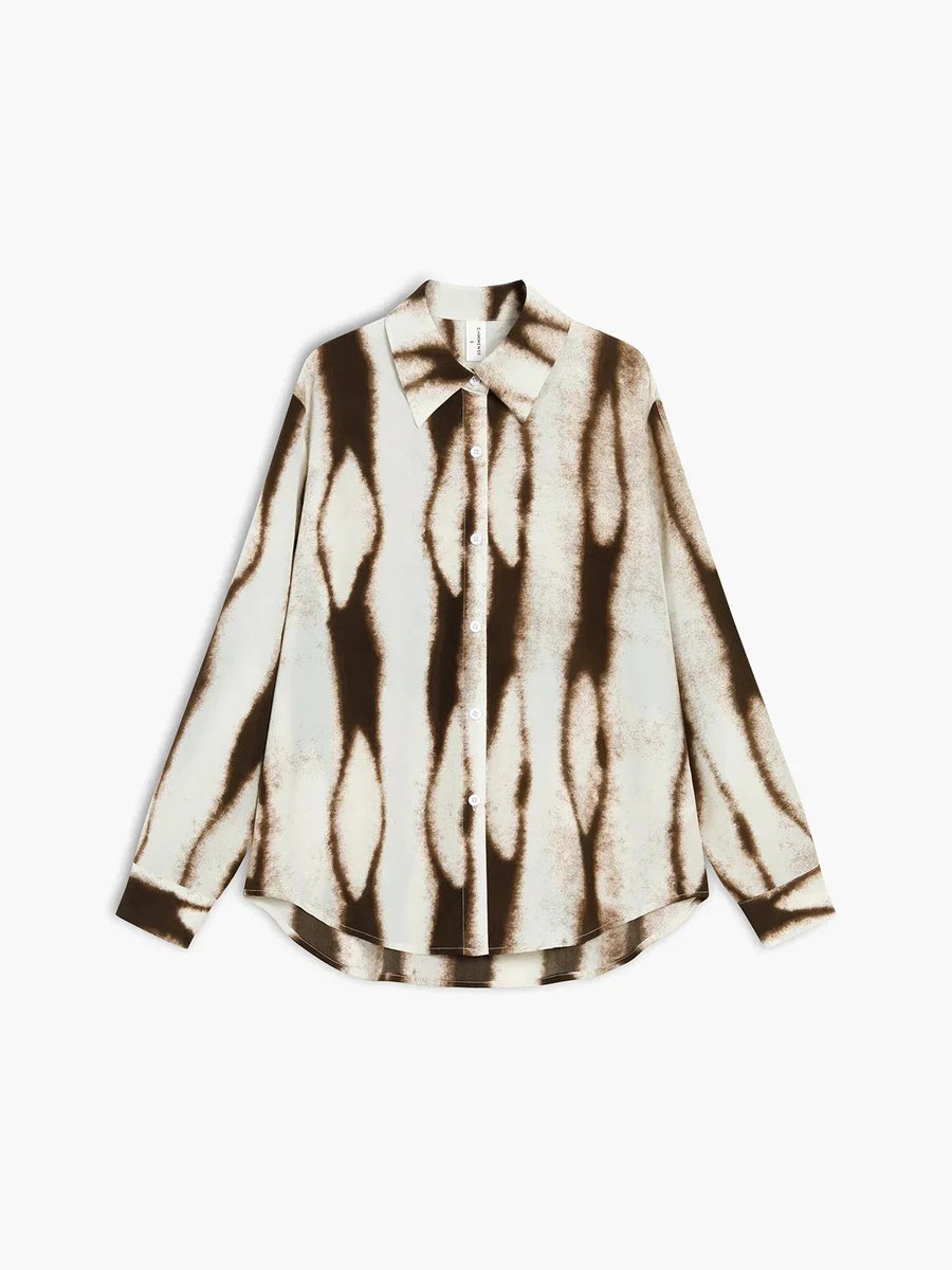 Aria Lange Blouse met Grafische Print
