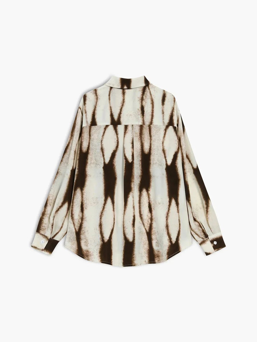 Aria Lange Blouse met Grafische Print