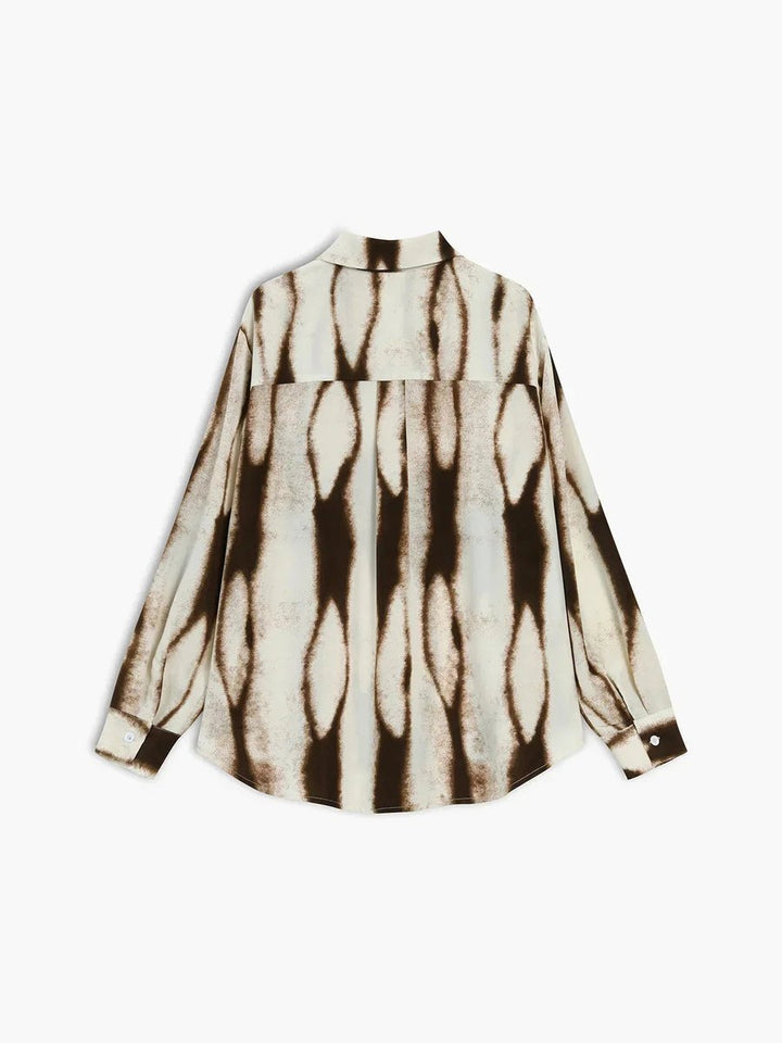 Aria Lange Blouse met Grafische Print