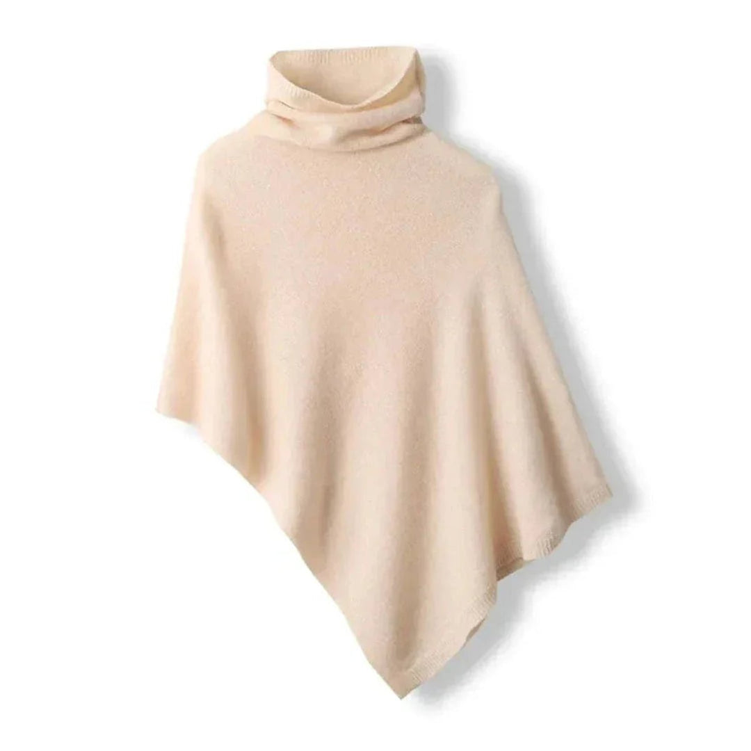 Olivia Gebreide Cape met Rolkraag