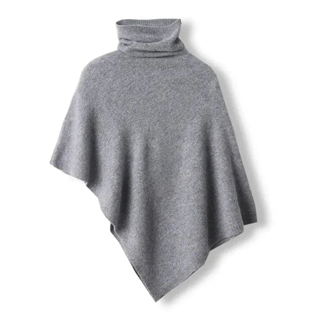 Olivia Gebreide Cape met Rolkraag