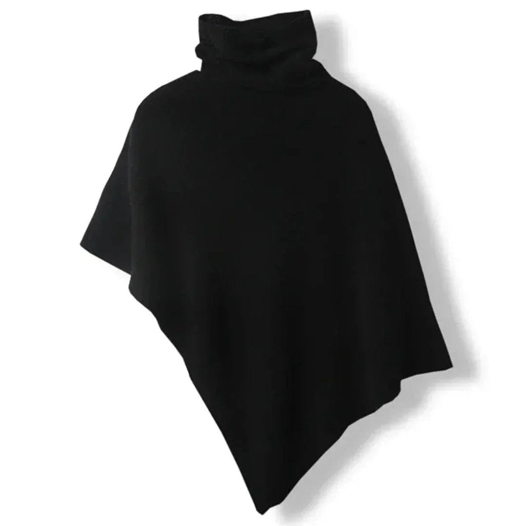 Olivia Gebreide Cape met Rolkraag