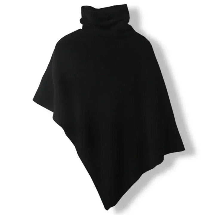 Olivia Gebreide Cape met Rolkraag