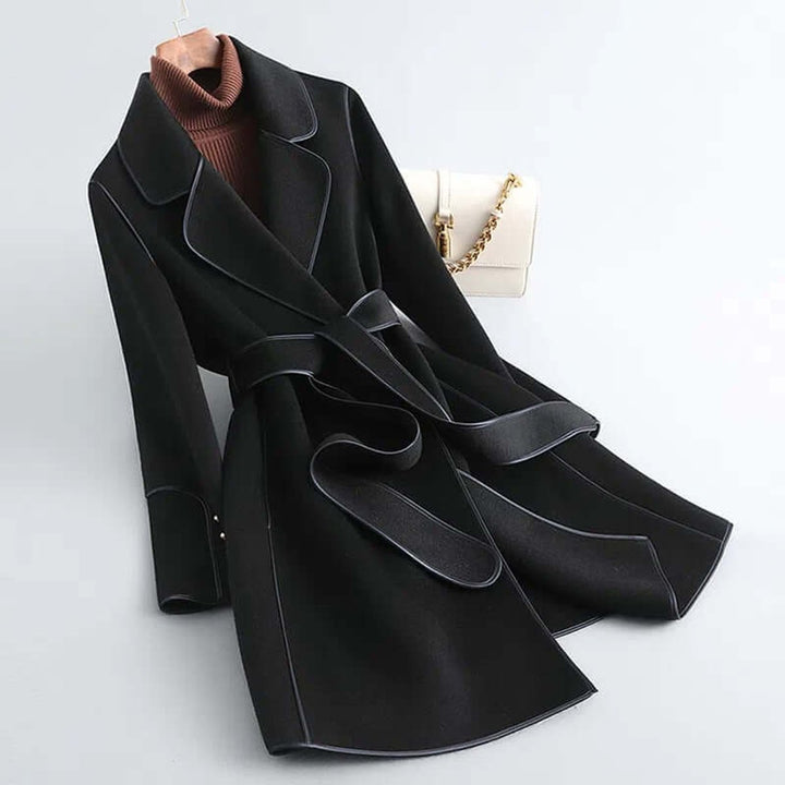 Rosie Lange Wollen Trenchcoat met Taillegordel
