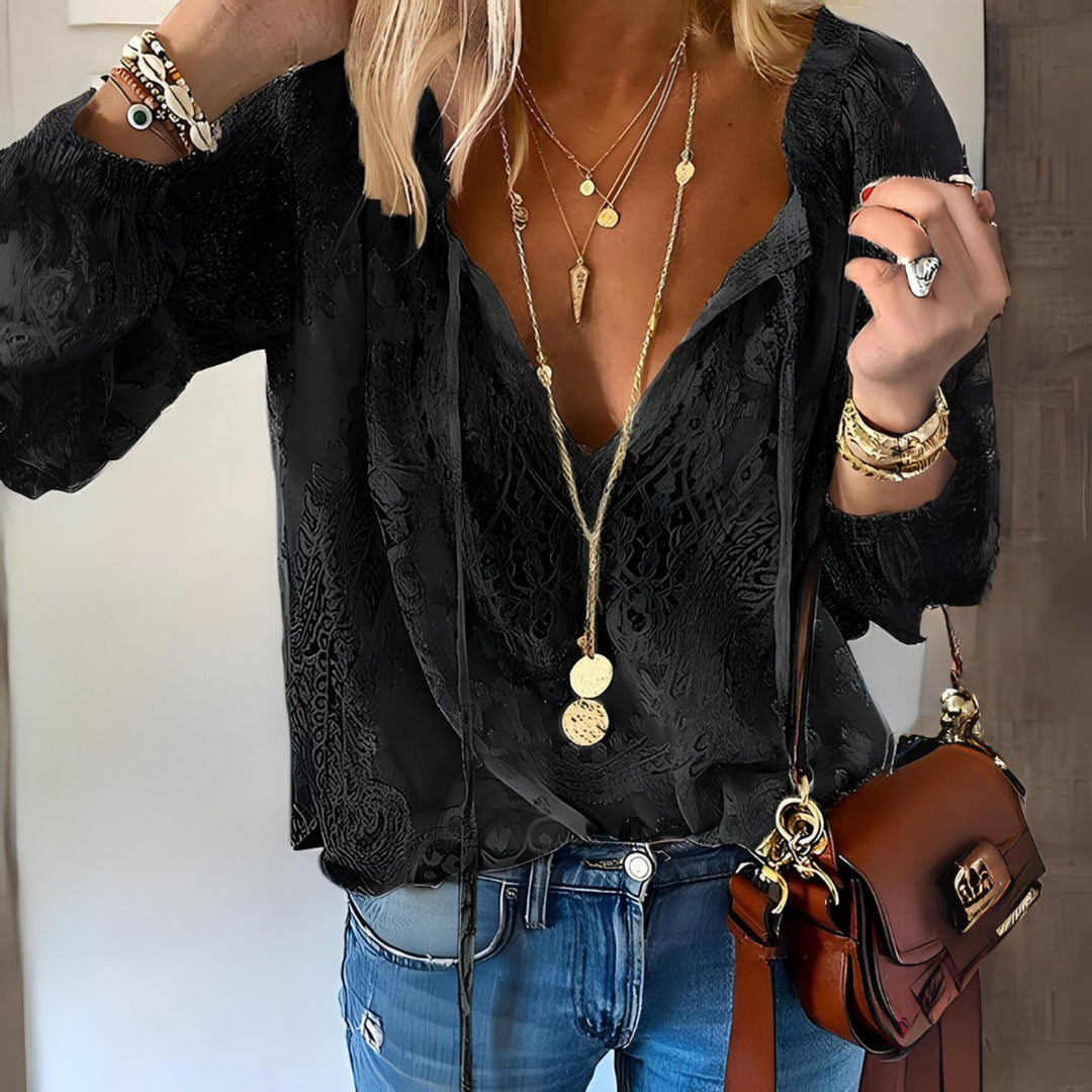 Isla Lange Blouse met Bloemenprint