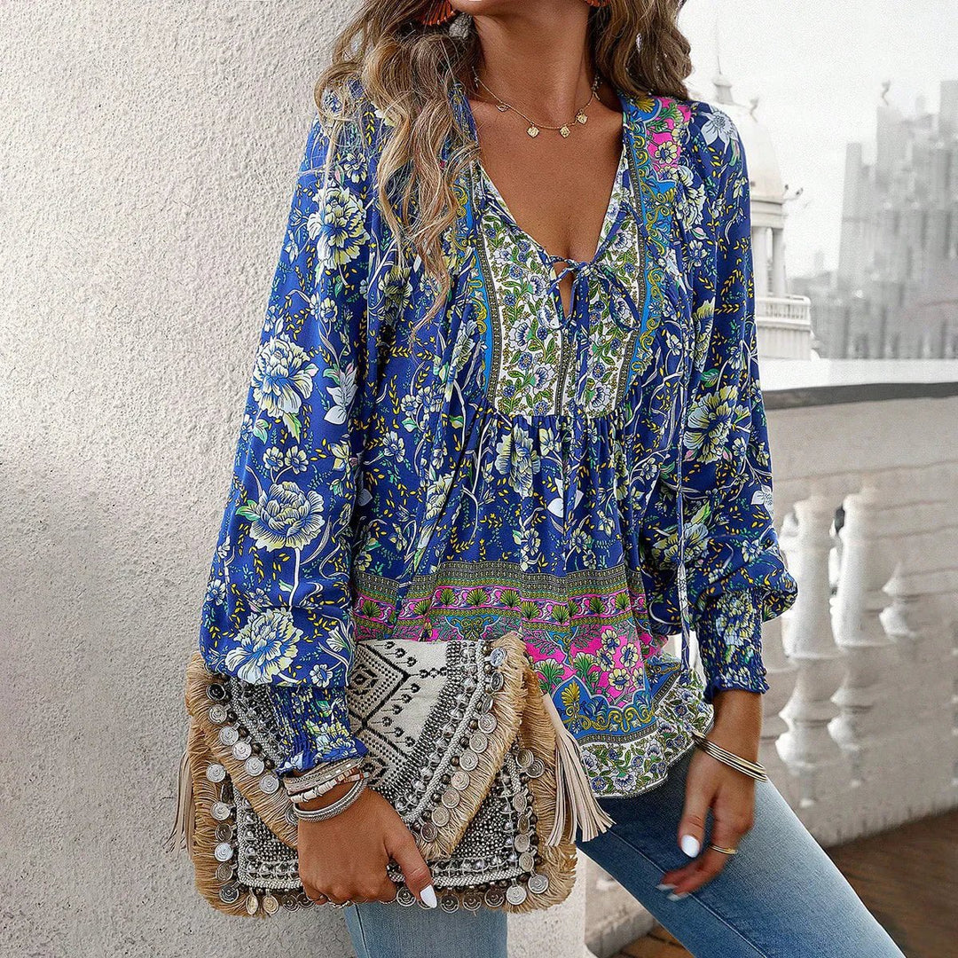 Willow Lange Blouse met Bloemenprint