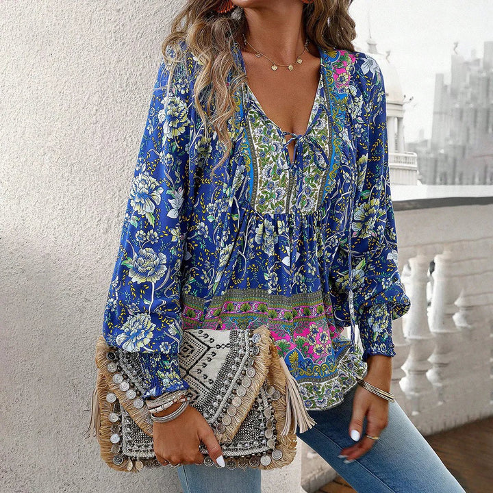 Willow Lange Blouse met Bloemenprint
