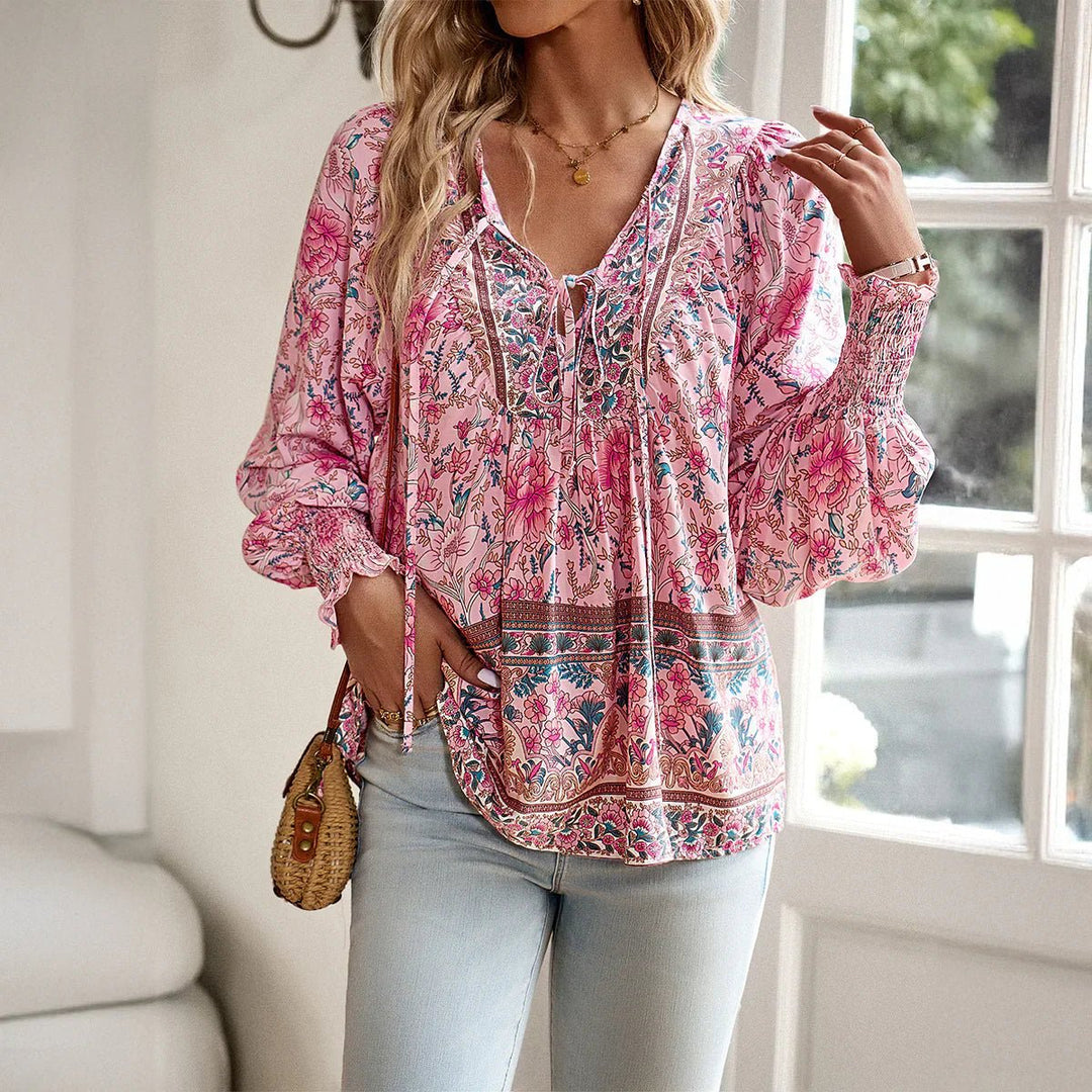 Willow Lange Blouse met Bloemenprint