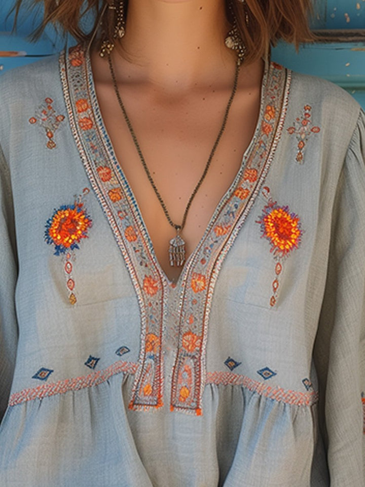 Willow Lange Blouse met Borduurwerk
