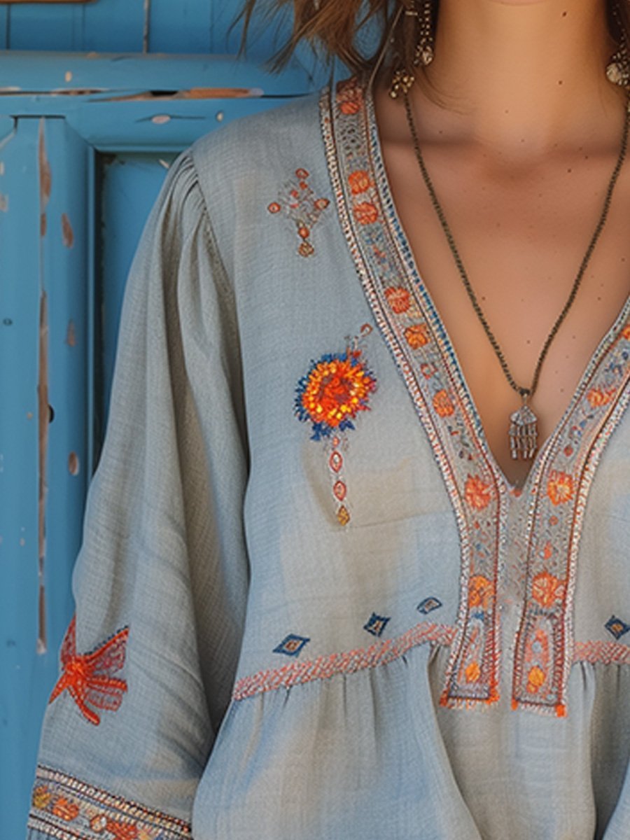 Willow Lange Blouse met Borduurwerk