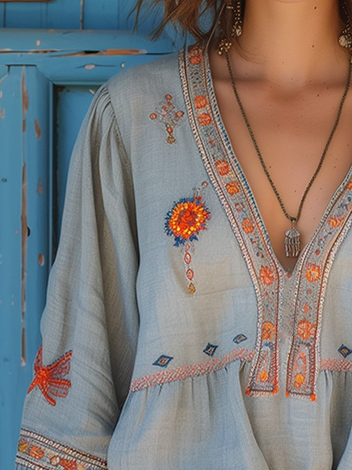 Willow Lange Blouse met Borduurwerk