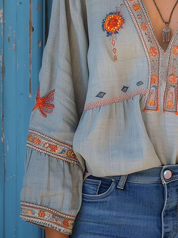 Willow Lange Blouse met Borduurwerk