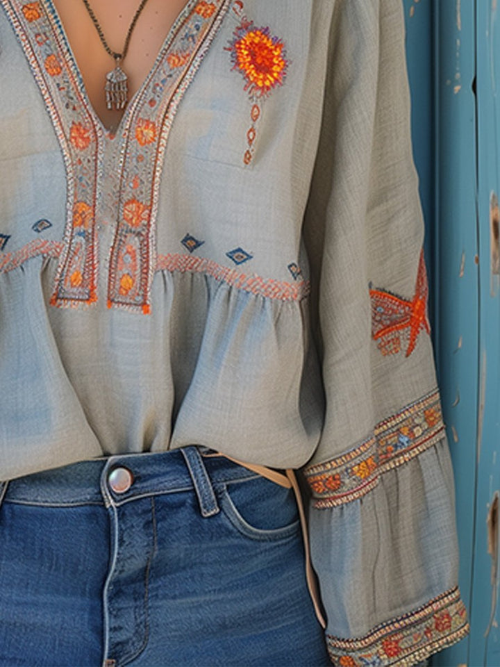 Willow Lange Blouse met Borduurwerk