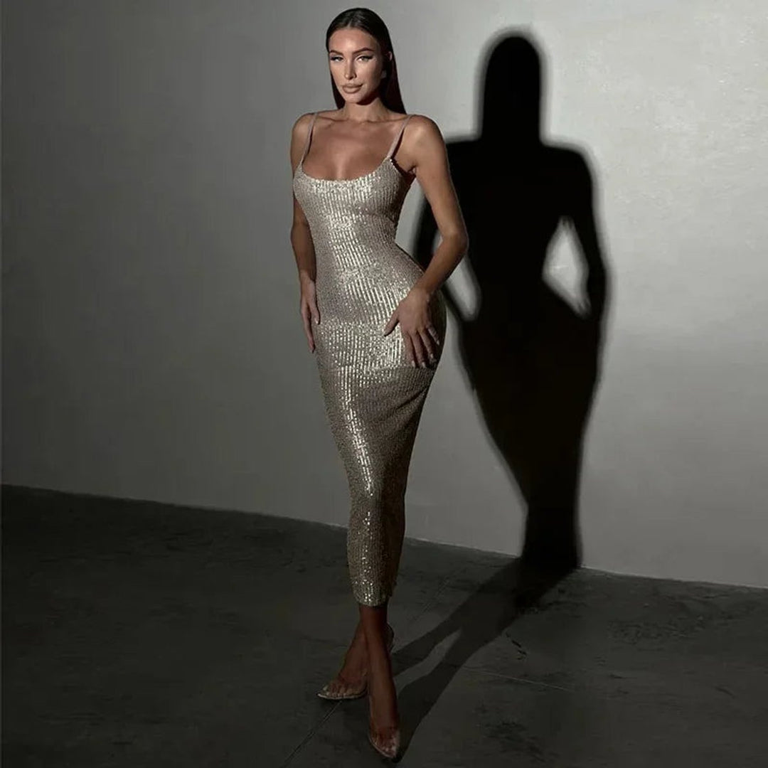 Willow Pailletten Kerstjurk