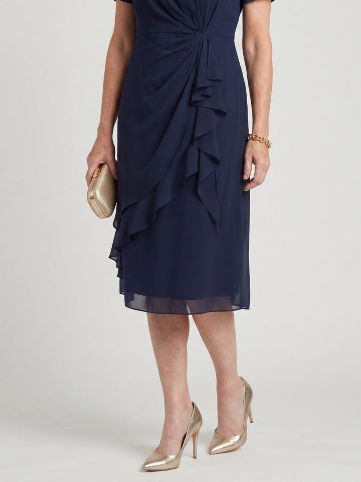 Ivy Chiffon Kerstjurk met Gelaagde Rok