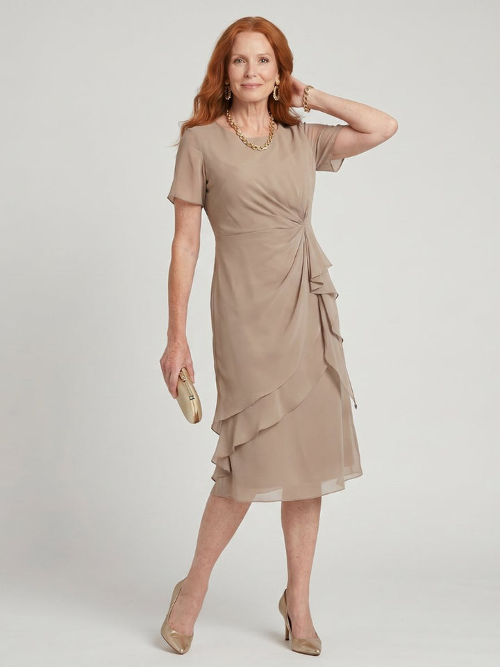 Ivy Chiffon Kerstjurk met Gelaagde Rok