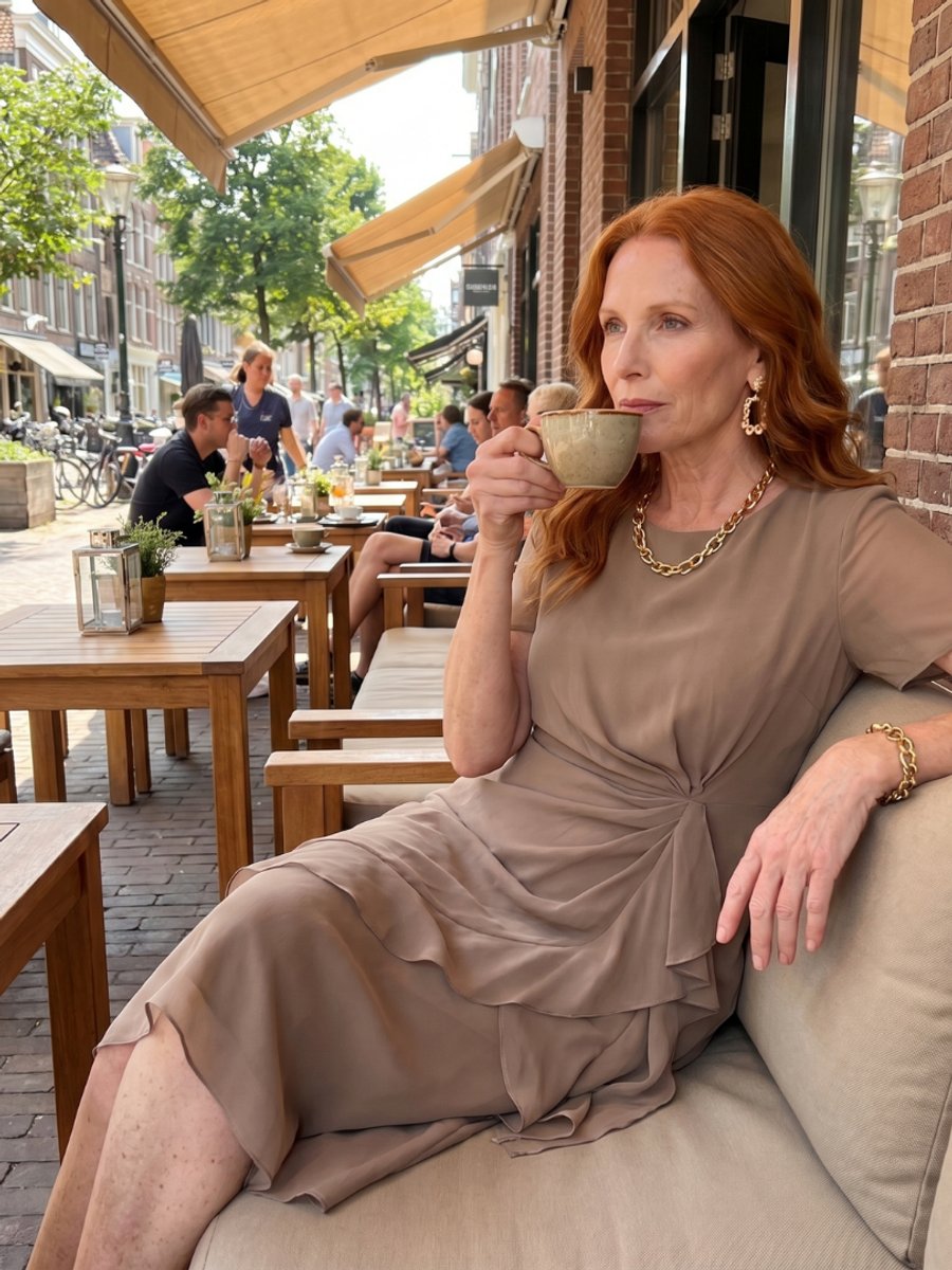Ivy Chiffon Kerstjurk met Gelaagde Rok