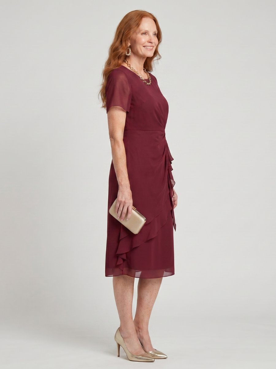 Ivy Chiffon Kerstjurk met Gelaagde Rok