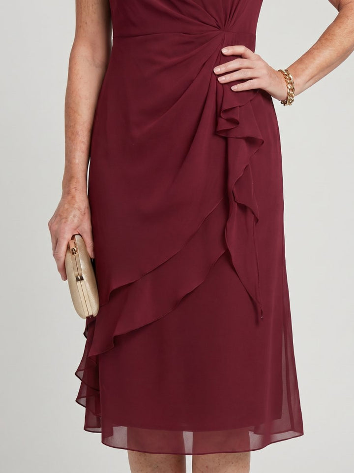 Ivy Chiffon Kerstjurk met Gelaagde Rok