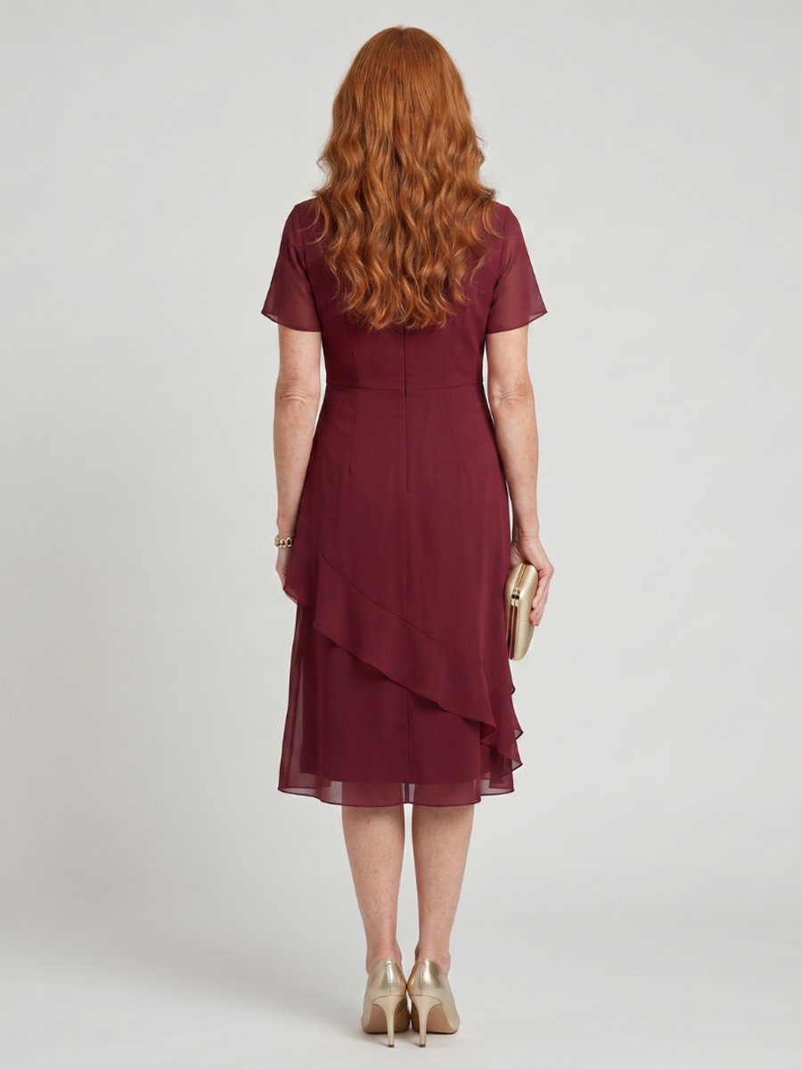 Ivy Chiffon Kerstjurk met Gelaagde Rok
