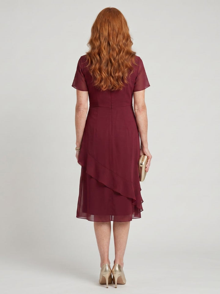 Ivy Chiffon Kerstjurk met Gelaagde Rok