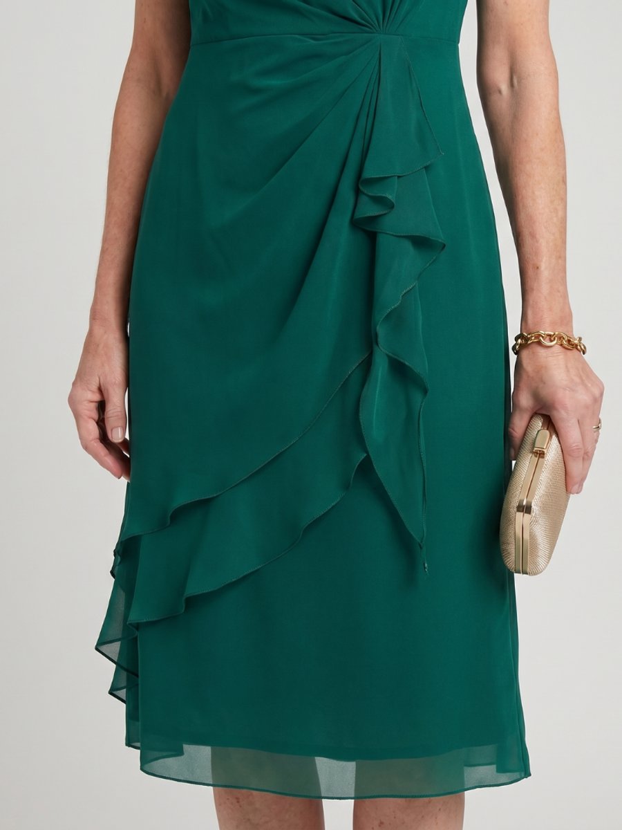 Ivy Chiffon Kerstjurk met Gelaagde Rok