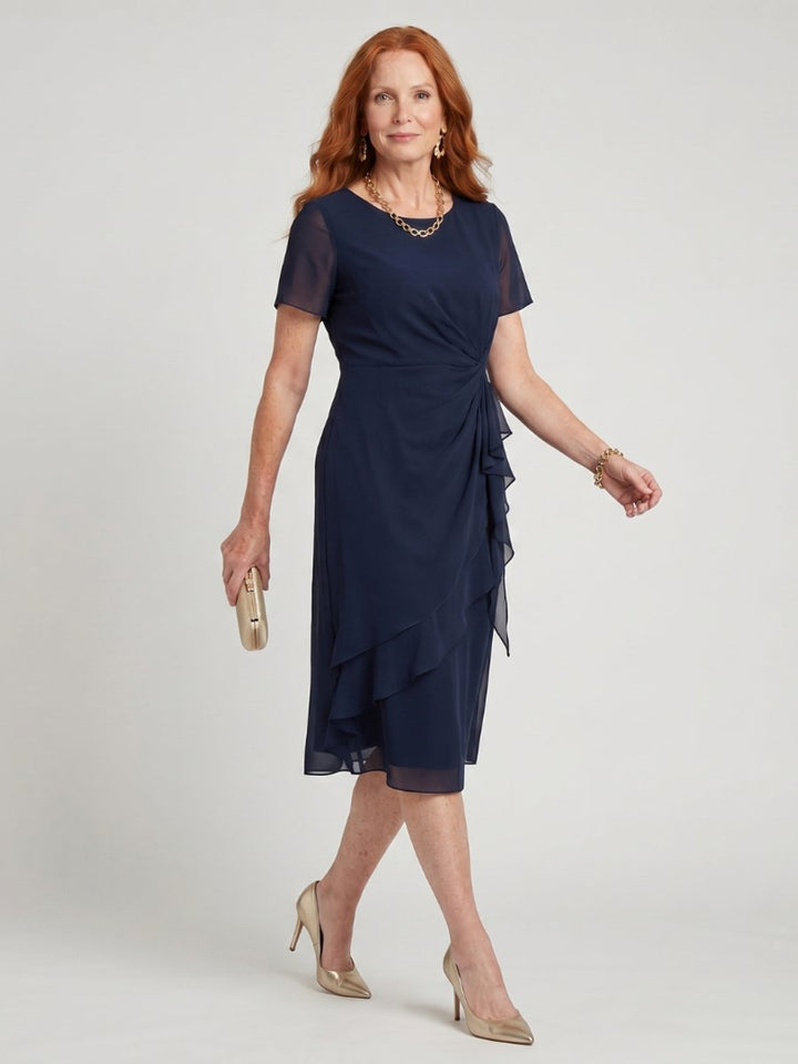 Ivy Chiffon Kerstjurk met Gelaagde Rok