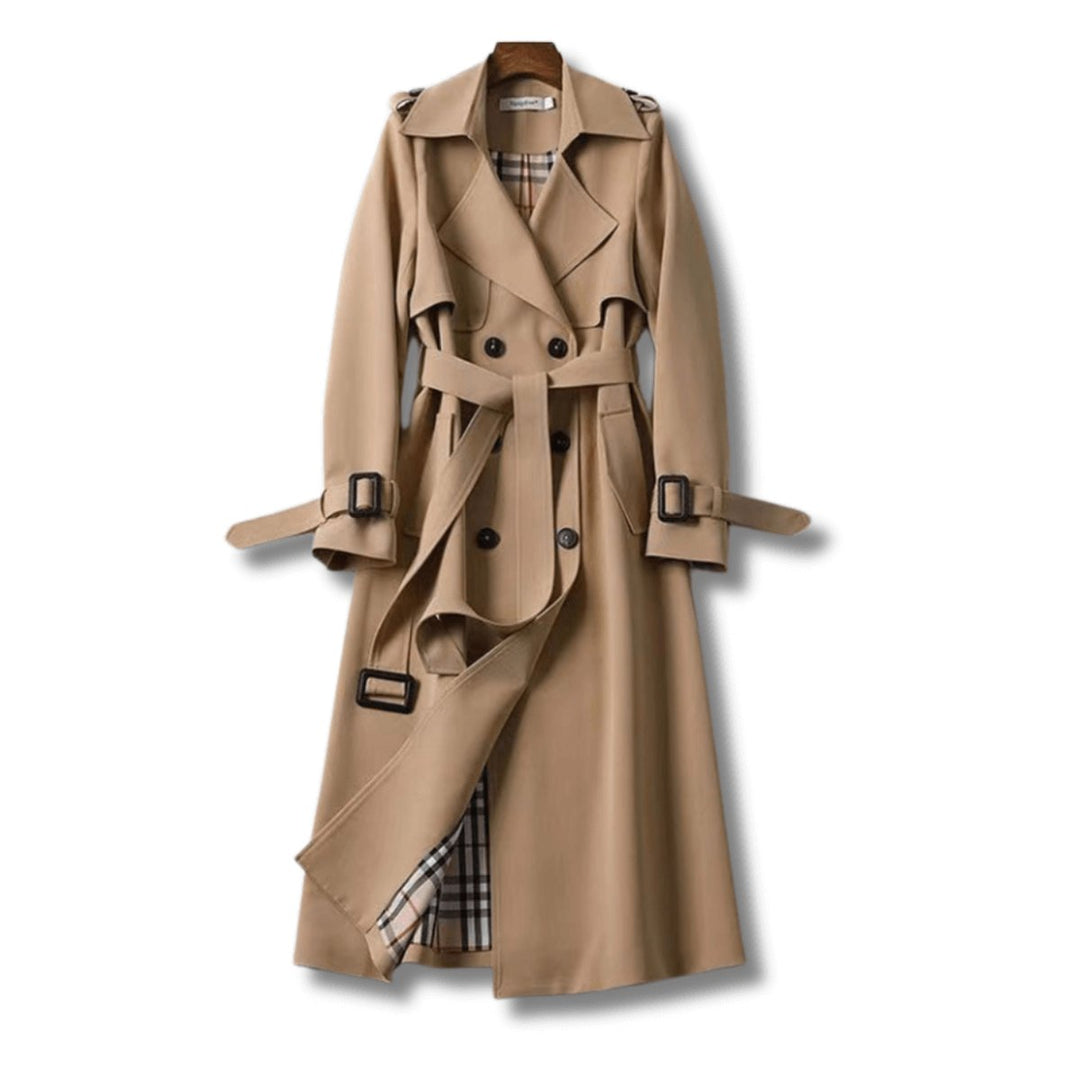 Isla Trenchcoat met Ruitprint