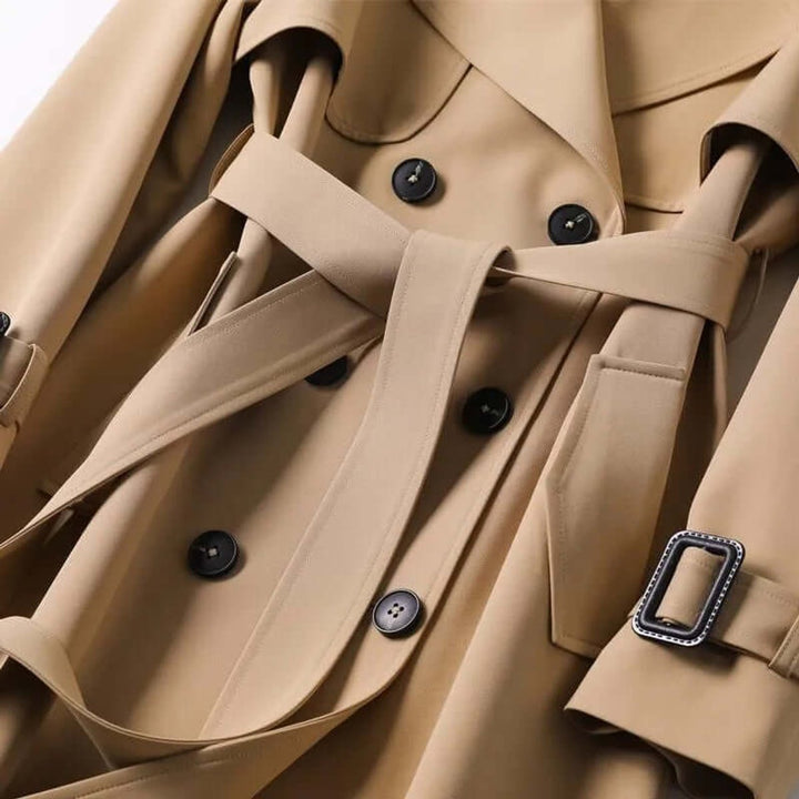 Isla Trenchcoat met Ruitprint