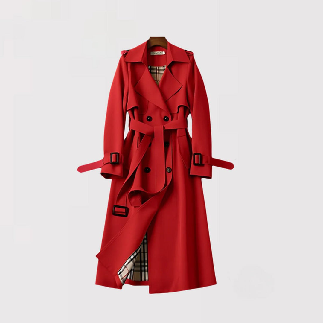 Sienna Trenchcoat met Ruitprint