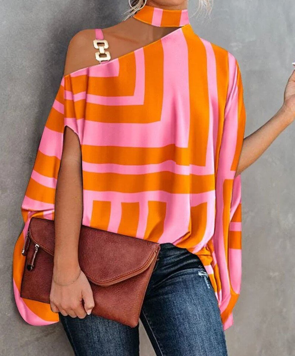 Ivy Blouse met Grafische Print