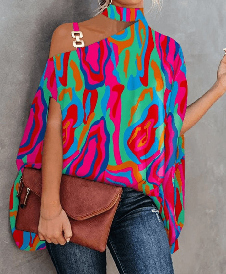 Ivy Blouse met Grafische Print