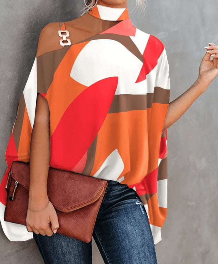 Ivy Blouse met Grafische Print