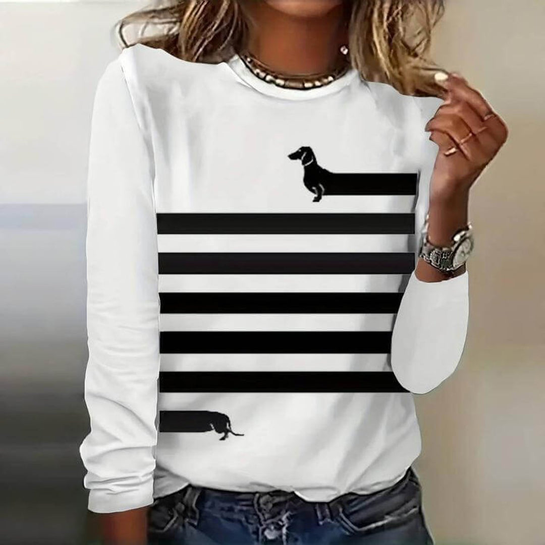 Evelyn Lange Blouse met Streepdessin