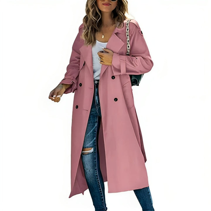 Grace Leren Trenchcoat met Knoopsluiting