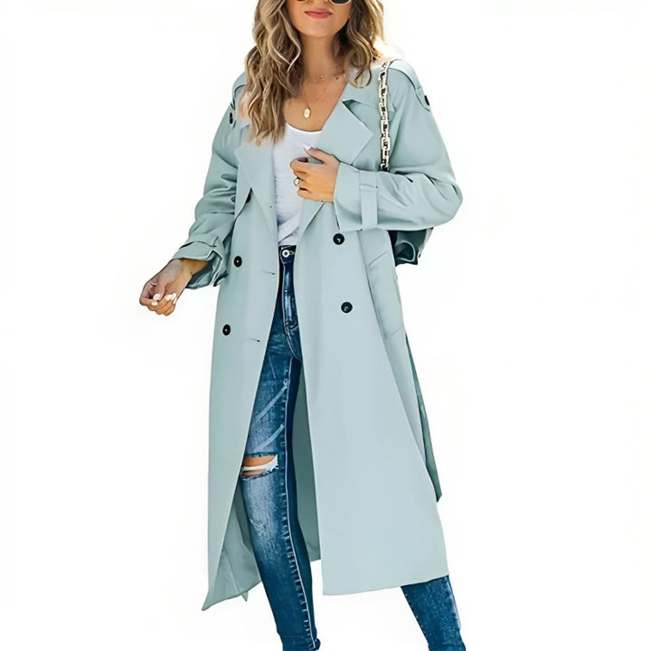 Grace Leren Trenchcoat met Knoopsluiting