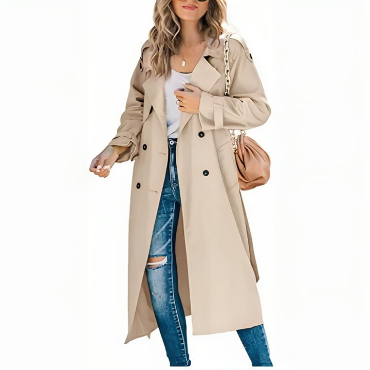 Grace Leren Trenchcoat met Knoopsluiting