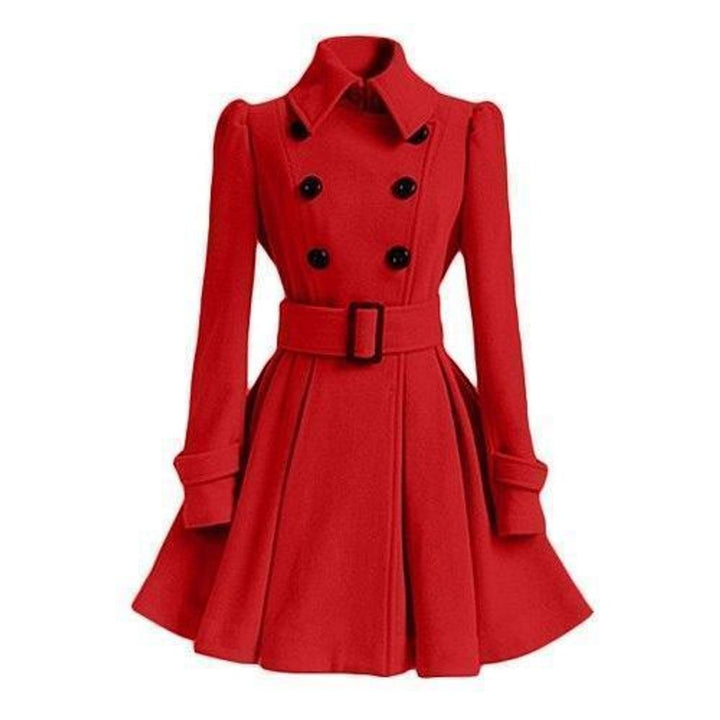 Ava Wollen Trenchcoat met Taillegordel