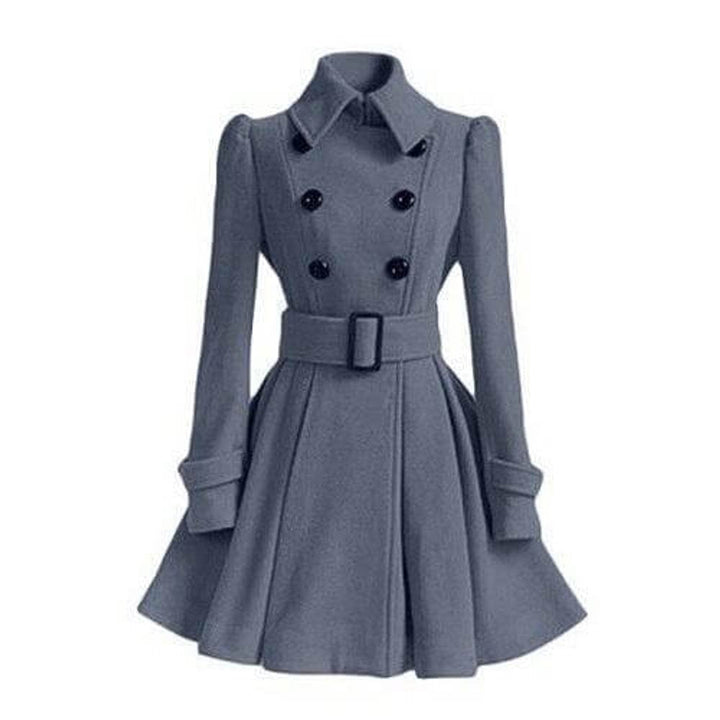 Ava Wollen Trenchcoat met Taillegordel