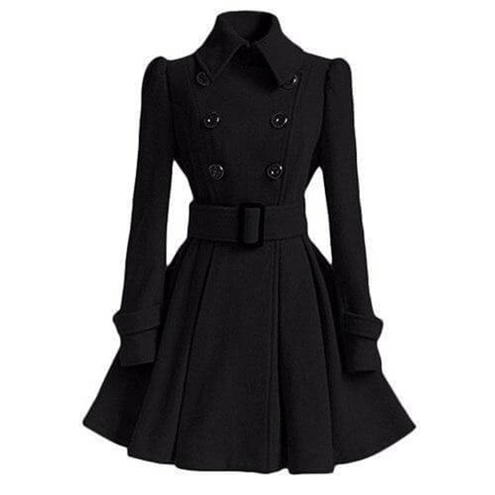 Ava Wollen Trenchcoat met Taillegordel